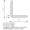 Perfil de protección L-75 210 m/caja