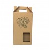 Caja para botellas Eco kraft uva 2 bot. 197x99x345